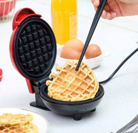 Mini Waflera Para Hacer Waffles Doble Cara Antiadherente Con