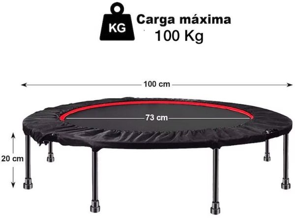 Trampolín fitness plegable 100cm