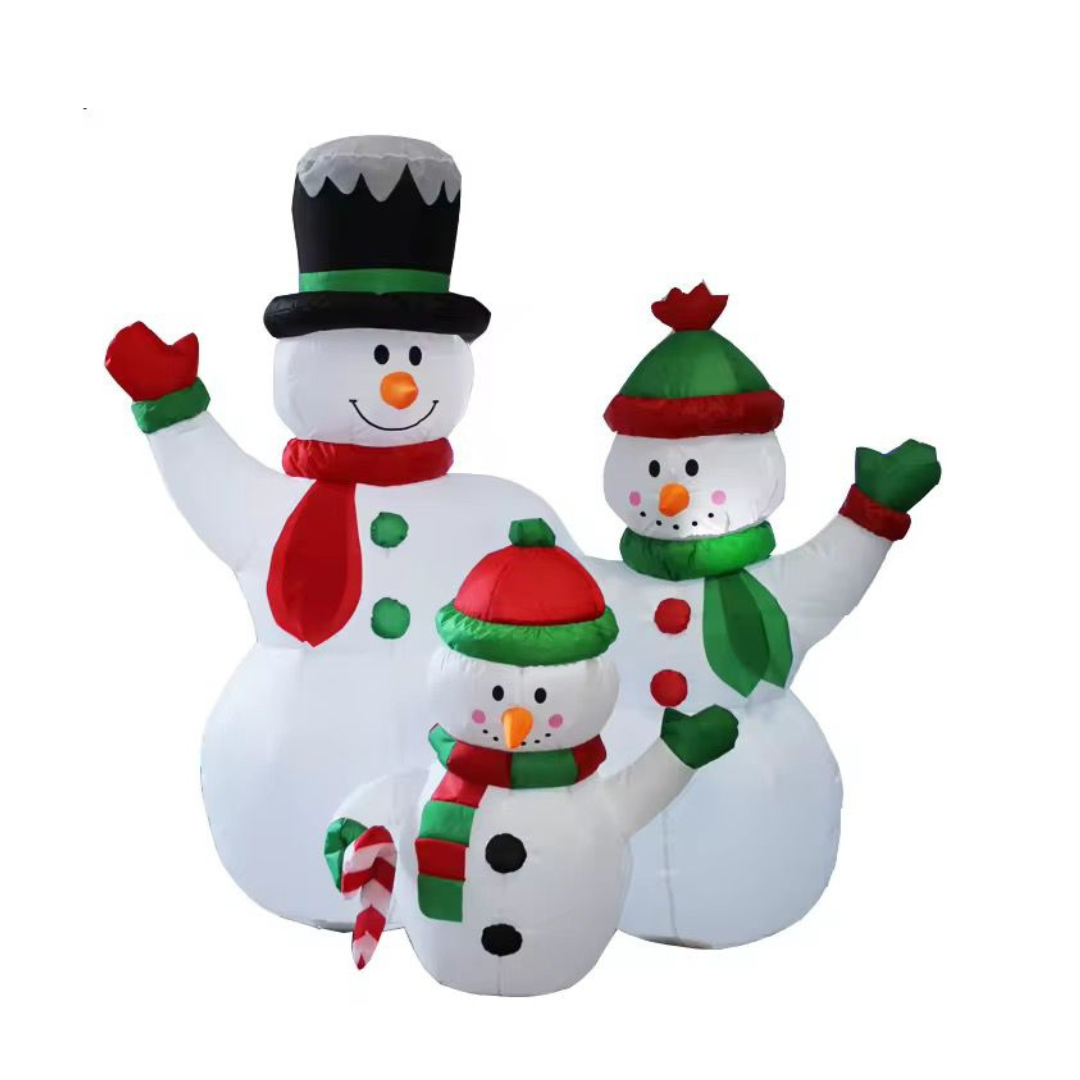 Inflable Familia Muñeco De Nieve 3 Tamaños - Imagen 4
