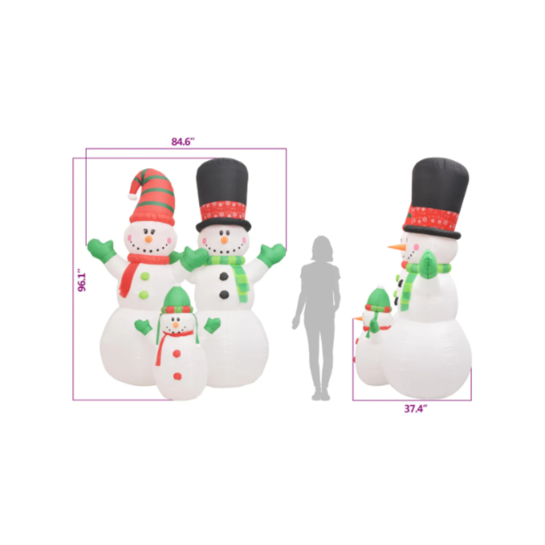 Inflable Familia Muñeco De Nieve 3 Tamaños - Imagen 5